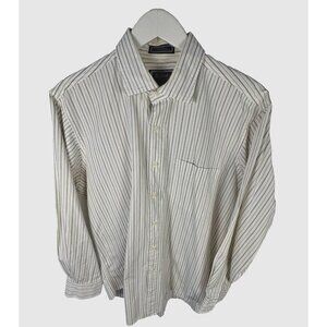 Britches Of Georgetowne Mens Size 16.5 Collared Dress Shirt 90's VTG